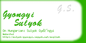 gyongyi sulyok business card